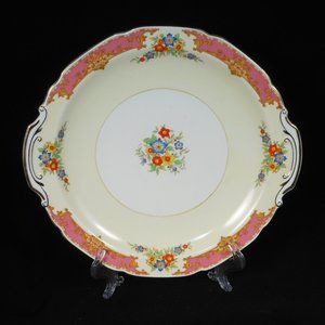 Vintage GRINDLEY UK TUNSTALL colorful cake plate